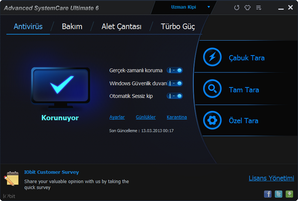 Advanced SystemCare Ultimate indirme sayfası ekran görüntüsü