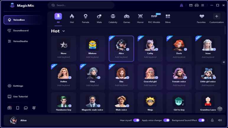 AI Voice Changer indirme sayfası ekran görüntüsü