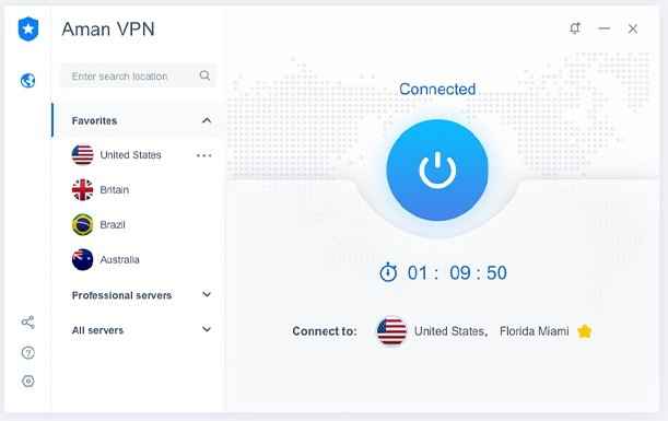 AMAN VPN indirme sayfası ekran görüntüsü