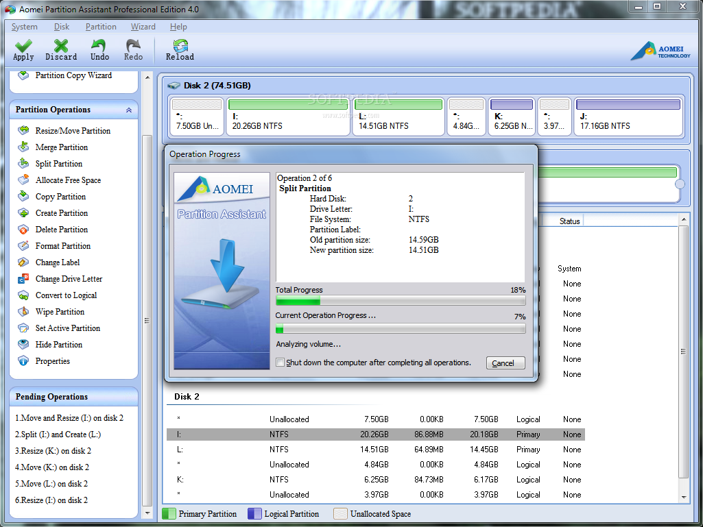 AOMEI Partition Assistant Pro indirme sayfası ekran görüntüsü