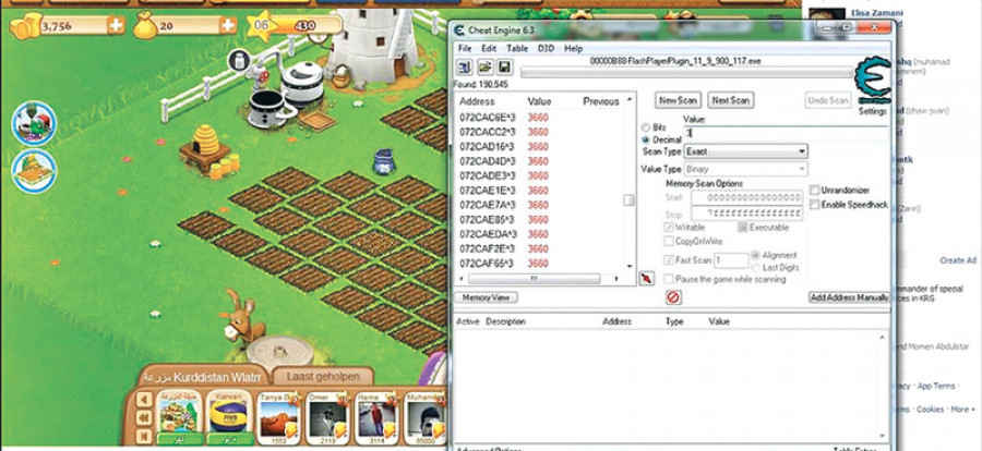 Cheat Engine ekran görüntüsü 2