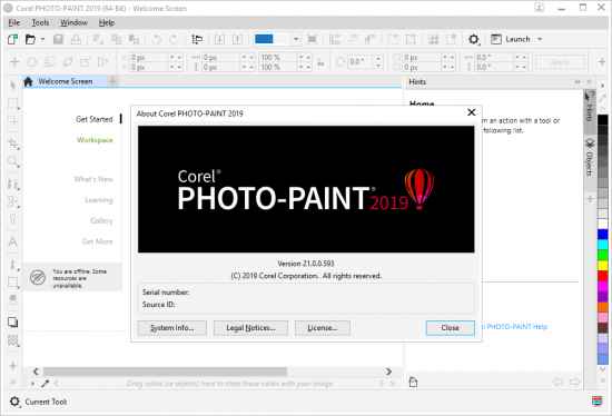 CorelDRAW Graphics Suite 2019 Full indirme sayfası ekran görüntüsü