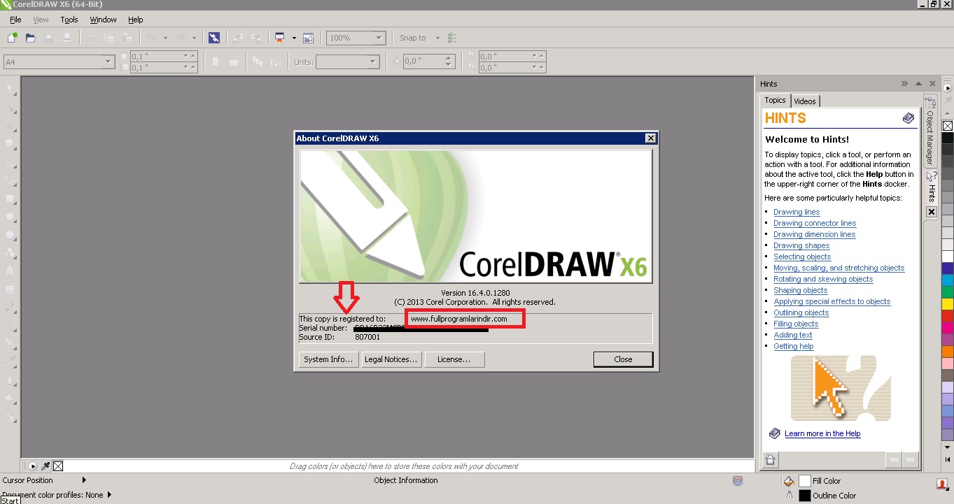 CorelDRAW Graphics Suite X6 16.4.1.1281 SP4 Full ekran görüntüsü 2