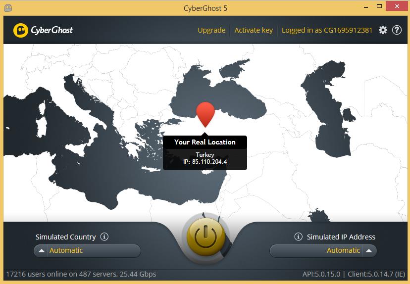 CyberGhost Vpn Full v6.5.1.3377 Engelli Siteleri Açın indirme sayfası ekran görüntüsü