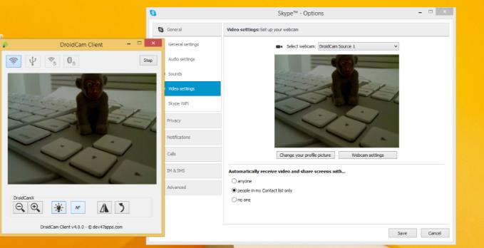 DroidCamX Wireless Webcam Pro APK indirme sayfası ekran görüntüsü