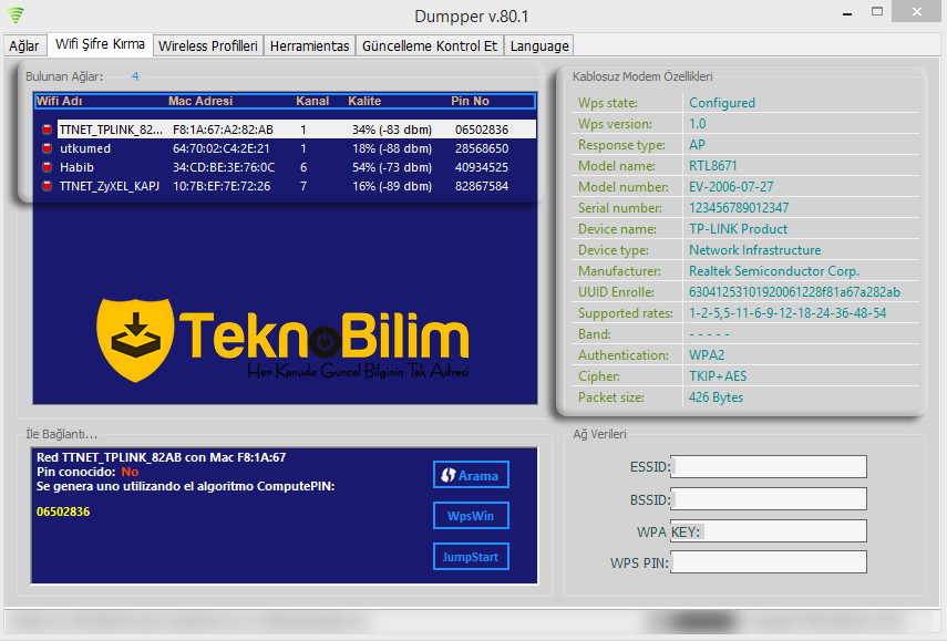 Dumpper WİFİ ekran görüntüsü 2