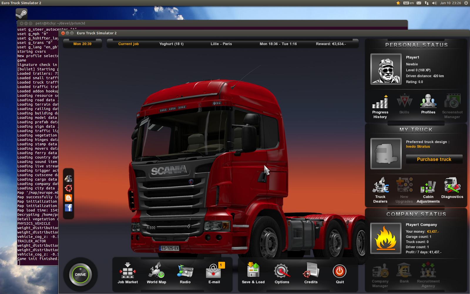 Euro Truck Simulator 2 indirme sayfası ekran görüntüsü