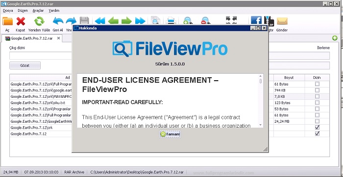 FileViewPro 2015 1.5.0 Türkçe Full indirme sayfası ekran görüntüsü