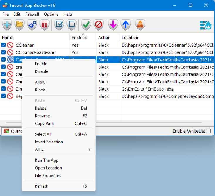 Firewall App Blocker ekran görüntüsü 2