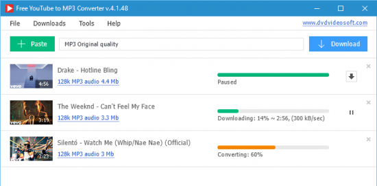 Free Youtube to MP3 Converter indirme sayfası ekran görüntüsü