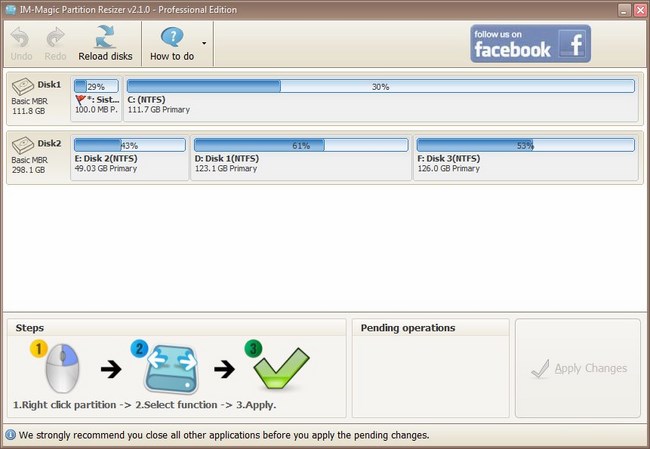 IM-Magic Partition Resizer indirme sayfası ekran görüntüsü