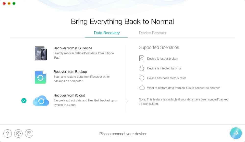 imobie PhoneRescue for iOS Full indirme sayfası ekran görüntüsü
