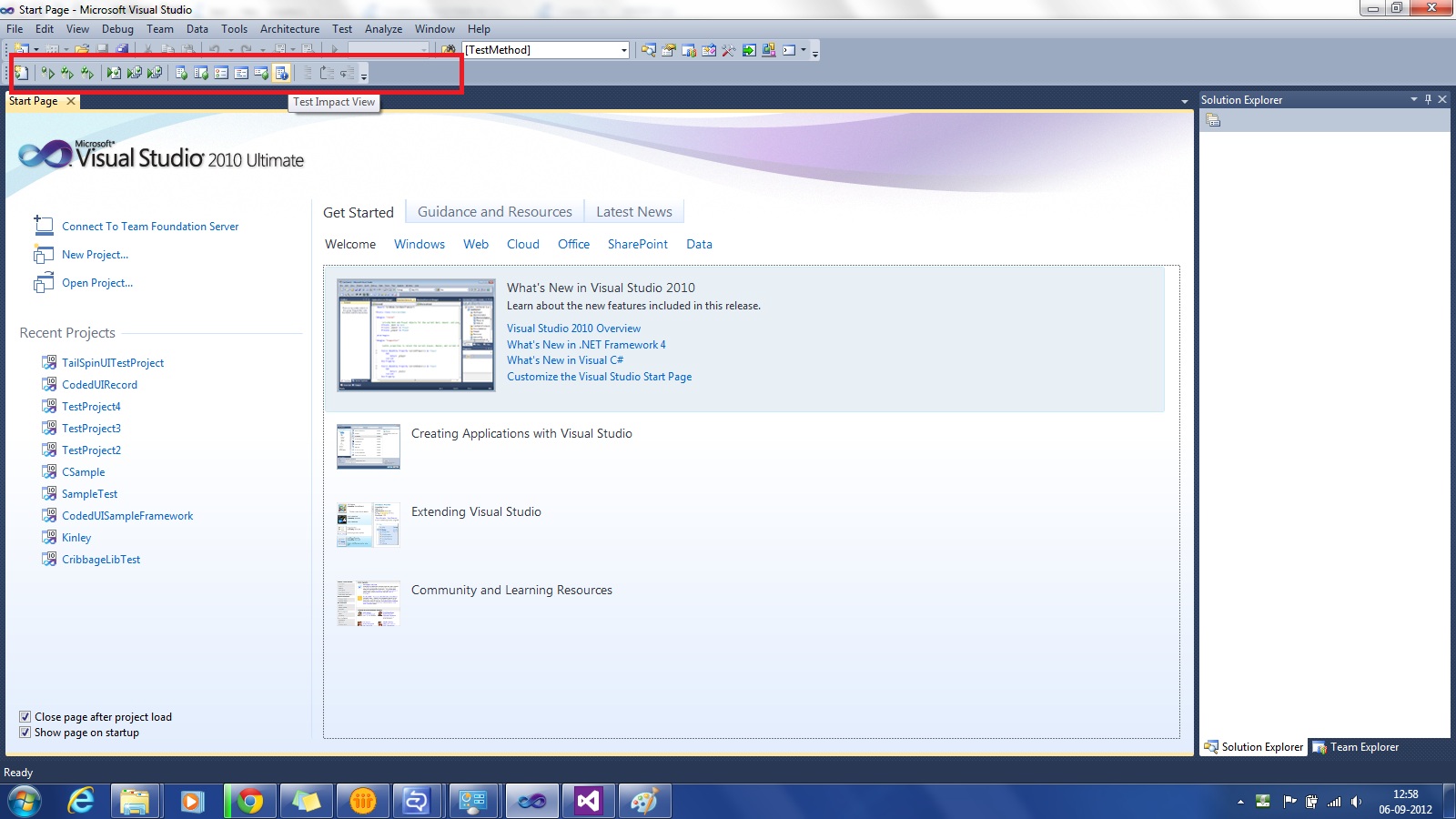 Visual Studio Ultimate 2010 indirme sayfası ekran görüntüsü