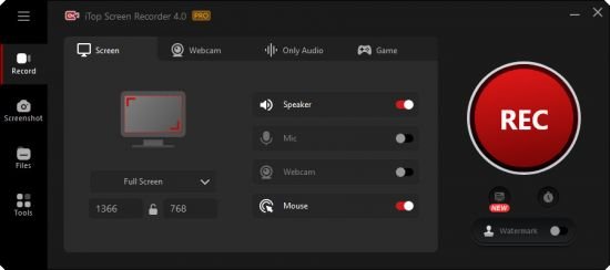 iTop Screen Recorder PRO v4.3.0.1267 indirme sayfası ekran görüntüsü
