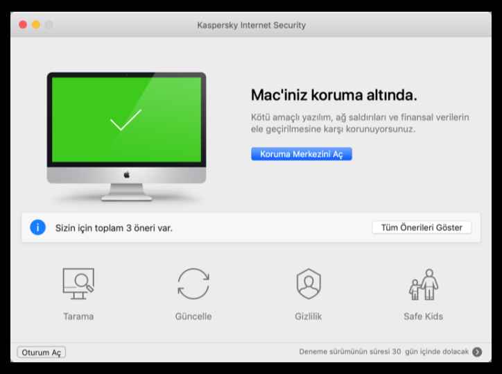 Kaspersky Total Security 2021 indirme sayfası ekran görüntüsü