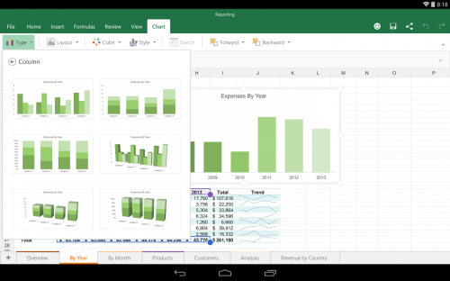 Microsoft Excel Apk indirme sayfası ekran görüntüsü