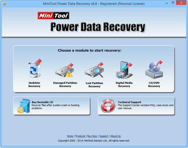 MiniTool Power Data Recovery Personal Full v13.0 indirme sayfası ekran görüntüsü