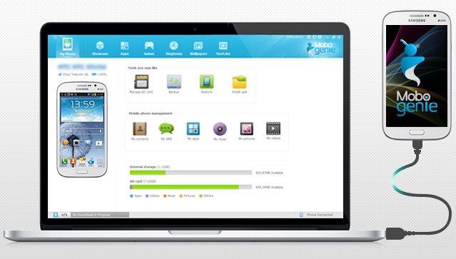 Mobogenie Full 3.3.7 indirme sayfası ekran görüntüsü