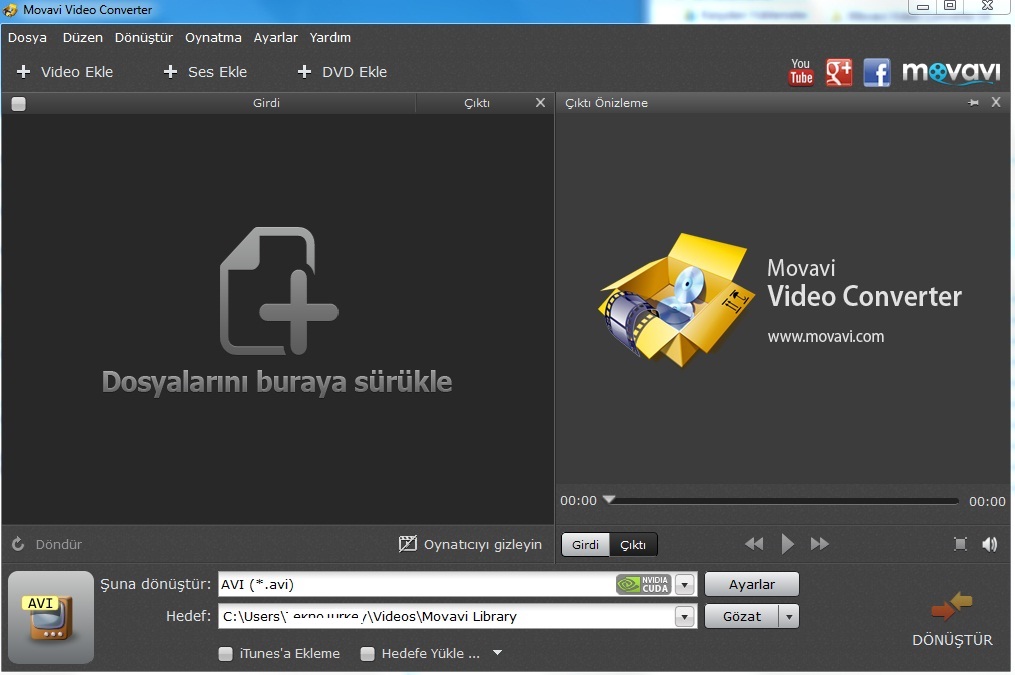 Movavi Video Converter indirme sayfası ekran görüntüsü