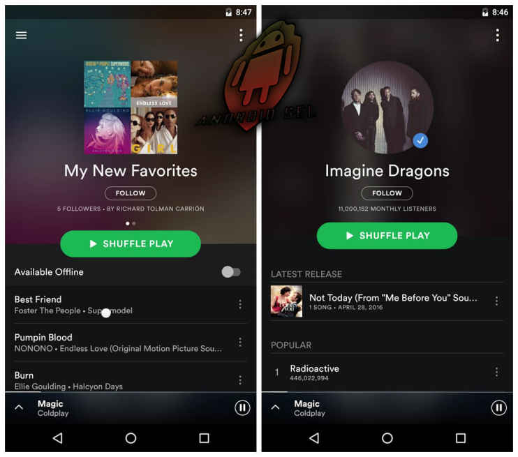 Spotify Apk indirme sayfası ekran görüntüsü