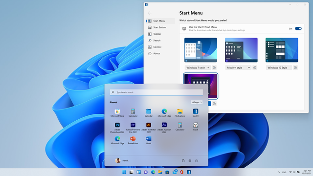 Stardock Start 11 indirme sayfası ekran görüntüsü