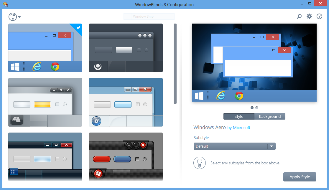 Stardock WindowBlinds Full v11.07 Tema Programı indirme sayfası ekran görüntüsü