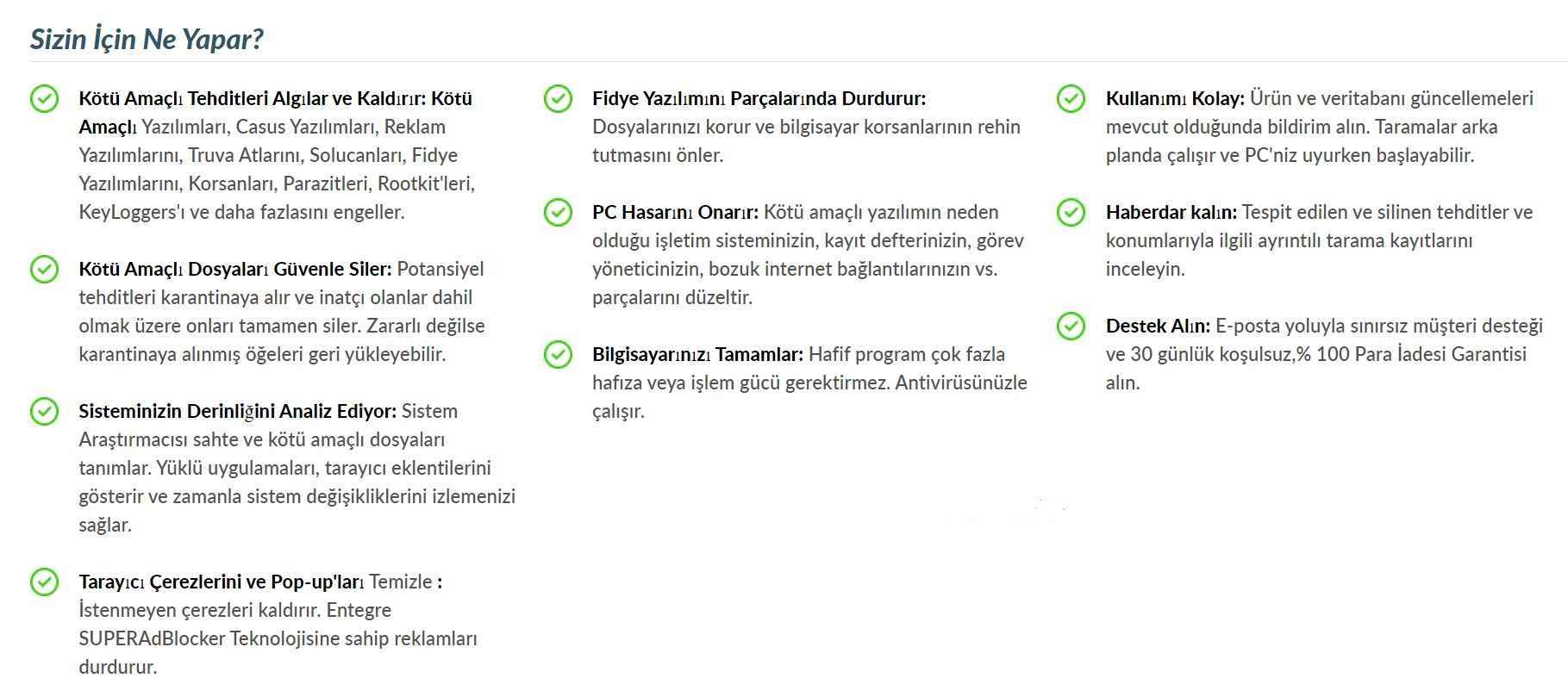 SuperAntiSpyware Pro X indirme sayfası ekran görüntüsü