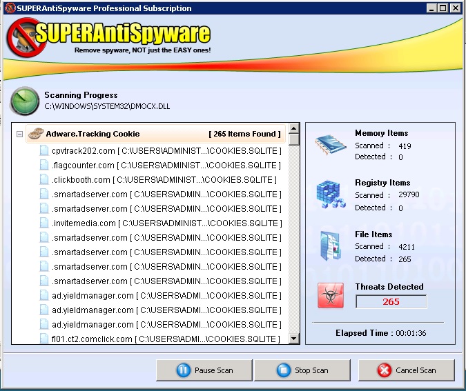 SuperAntiSpyware Pro X ekran görüntüsü 2