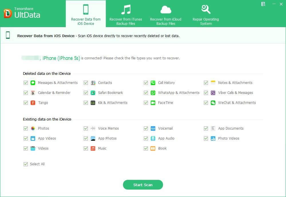 Tenorshare UltData for Android indirme sayfası ekran görüntüsü
