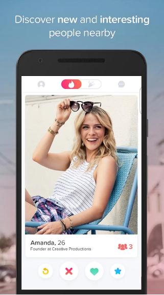 Tinder APK indirme sayfası ekran görüntüsü