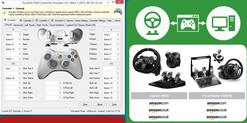 TocaEdit Xbox 360 Controller Emulator indirme sayfası ekran görüntüsü