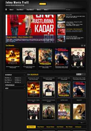 Türkçe Blogger Film Teması Ücretsiz indirme sayfası ekran görüntüsü