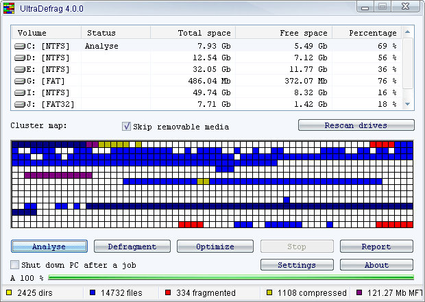UltraDefrag Full 7.1.4 indirme sayfası ekran görüntüsü