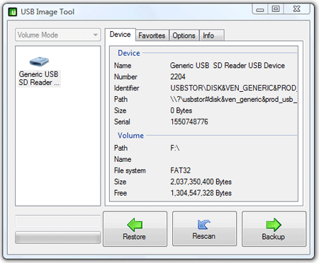 USB Image Tool indirme sayfası ekran görüntüsü