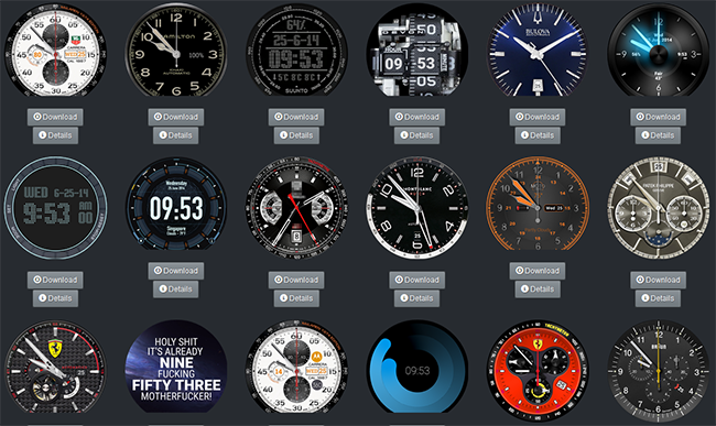 WatchMaker Premium Watch Face Apk indirme sayfası ekran görüntüsü