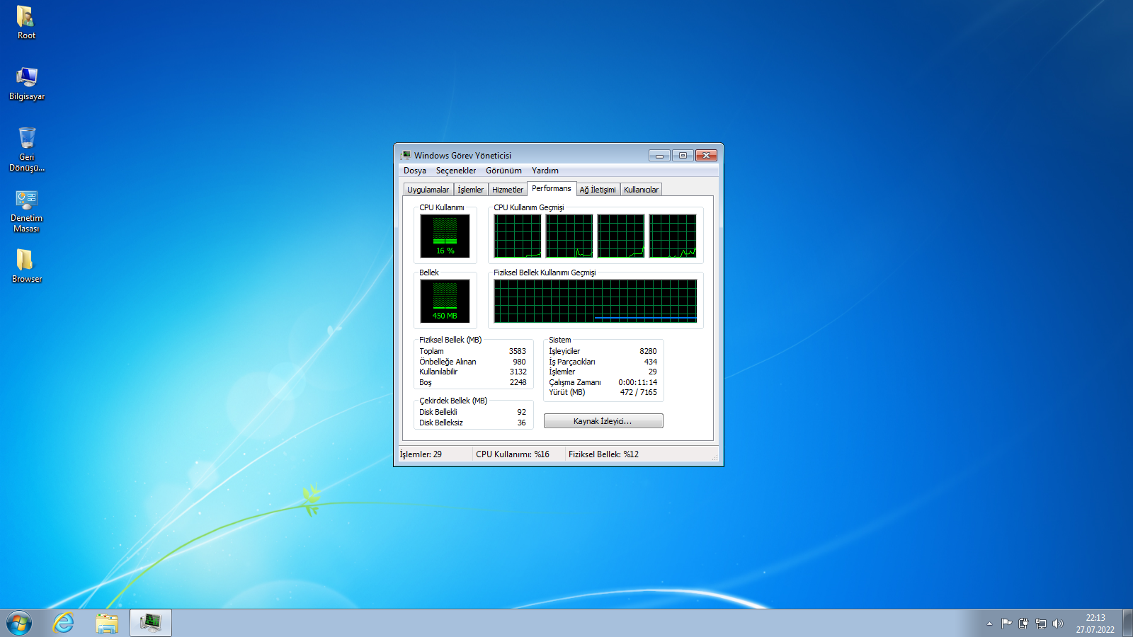 Windows 7 Ultimate indirme sayfası ekran görüntüsü