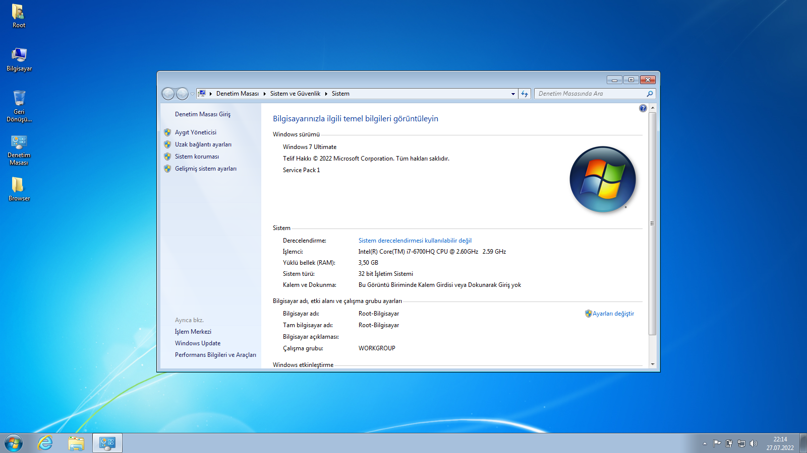 Windows 7 Ultimate ekran görüntüsü 2