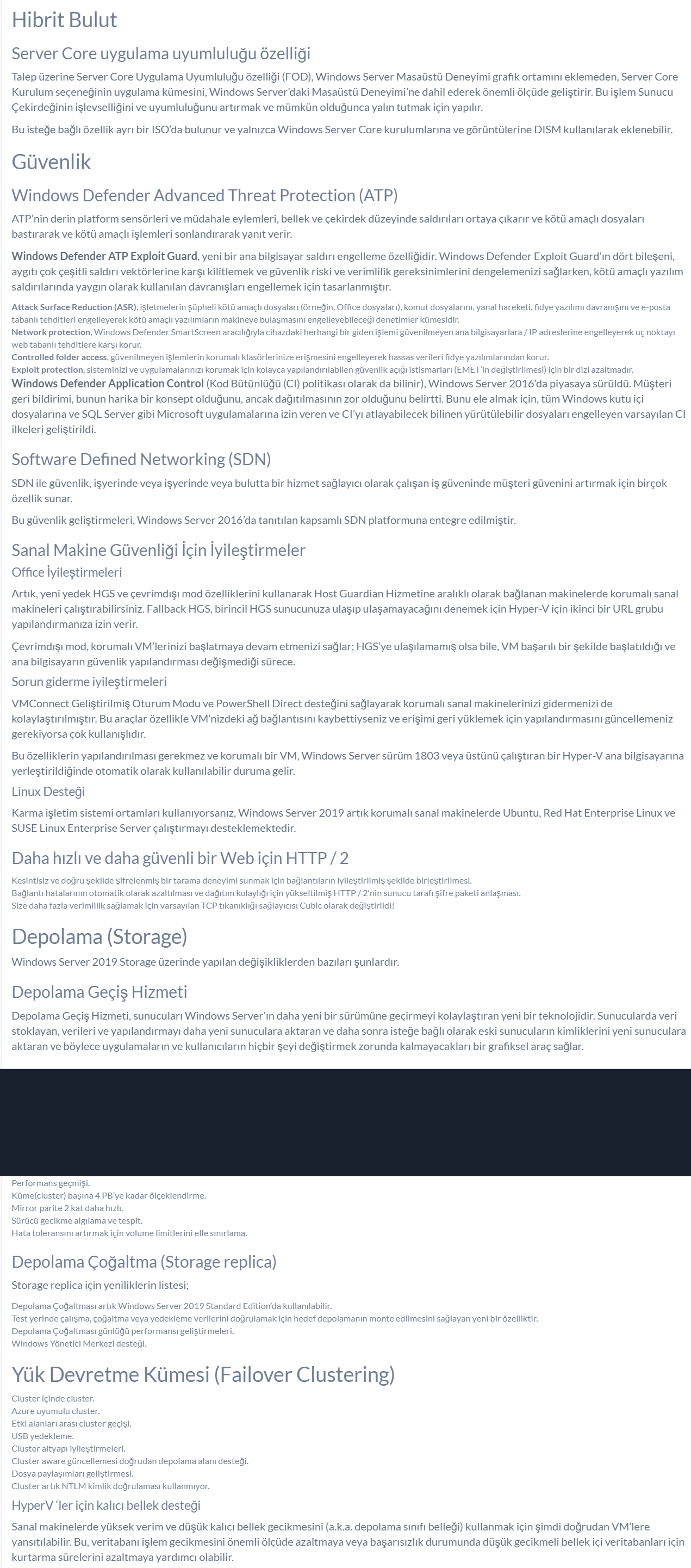 Windows Server 2019 Full indirme sayfası ekran görüntüsü