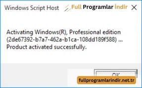 Windows başarıyla etkinleştirildi