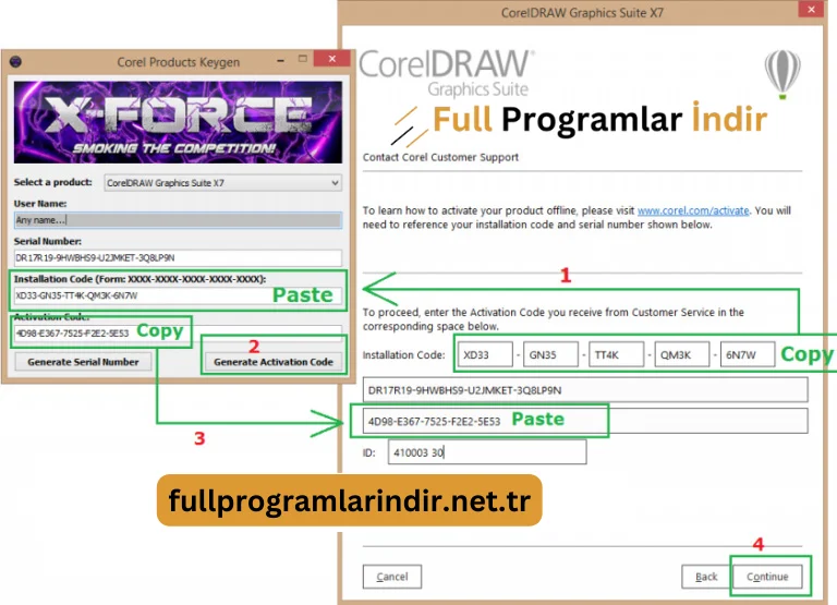 corel draw x7 full indir + türkçe yama + crack