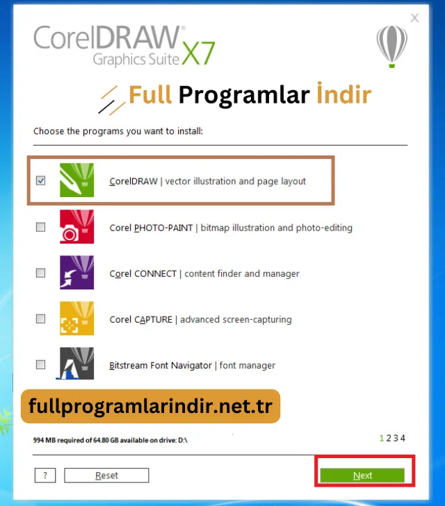 corel draw x7 full indir
