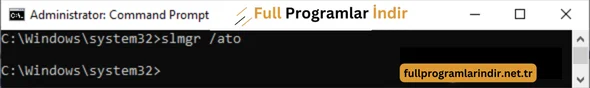 slmgr ato komutunu çalıştır