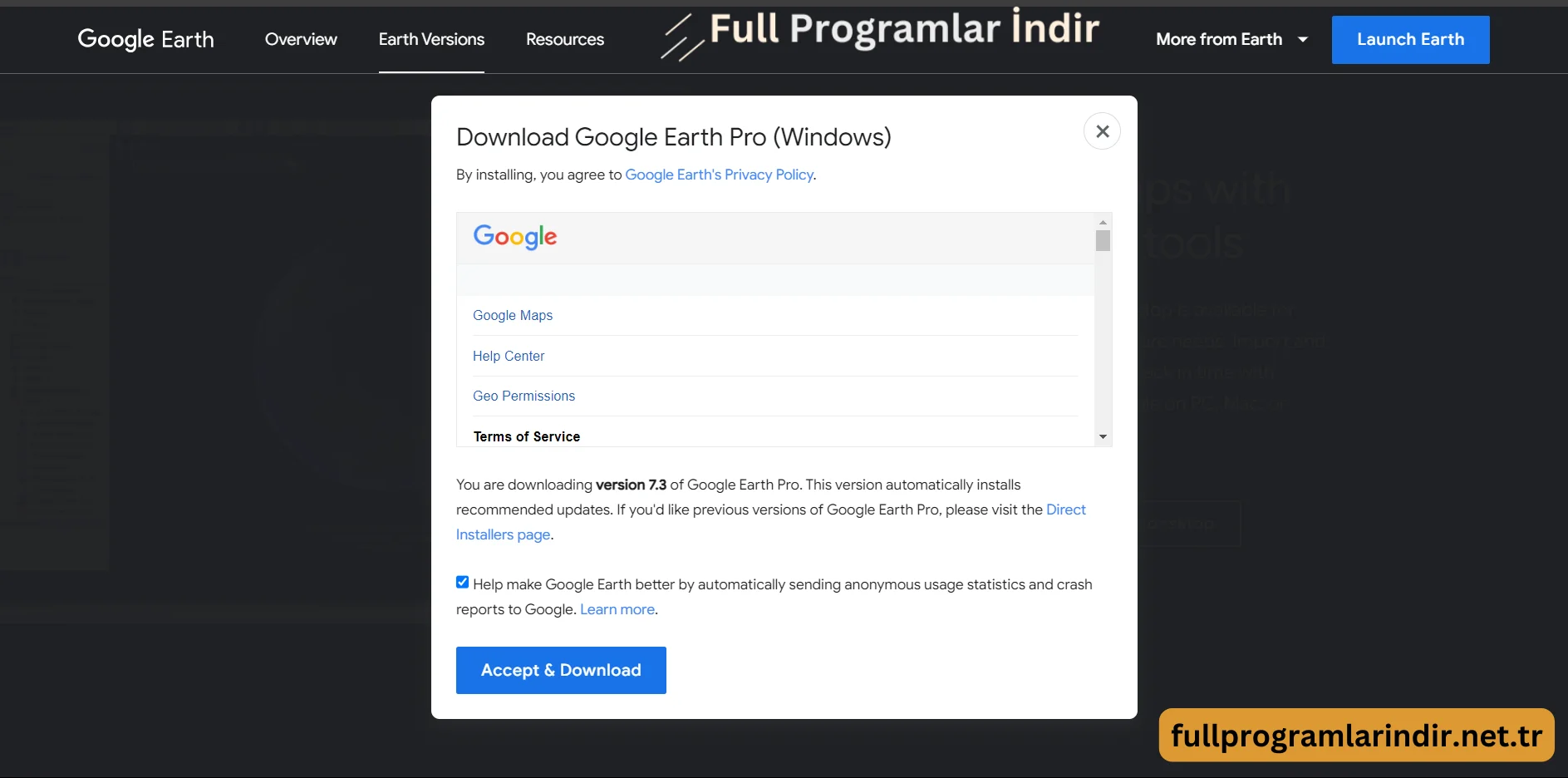 google earth pro indir 9.1.11.1 türkçe full