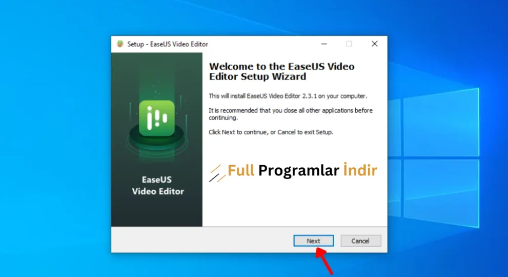 easeus video editor türkçe indir